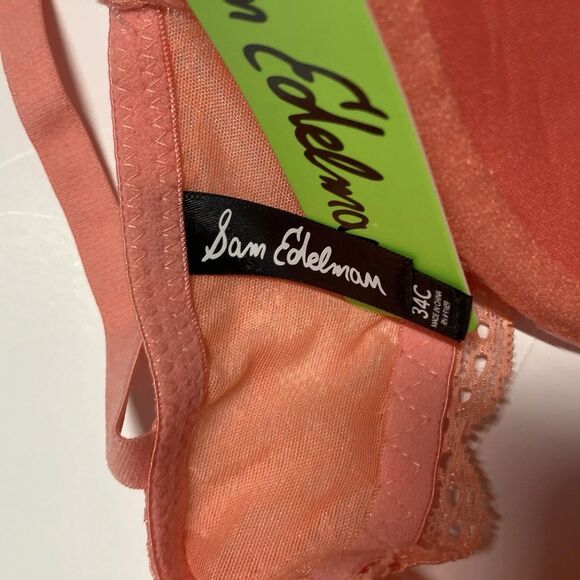 Sam Edelman Lace T-shirt Bra in Shell Pink NWT Women’s Size 34C - Picture 6 of 8